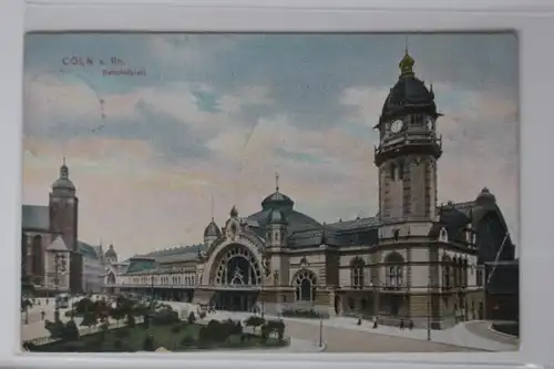 AK Köln am Rhein Bahnhofplatz 1908 #PK288