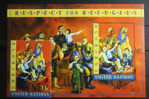 Vereinte Nationen New York 854, Block 20 mit 855 postfrisch #VZ797