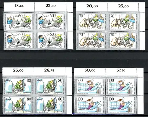 Berlin 4er Blöcke Eckrand or 868-71 postfrisch #JM447