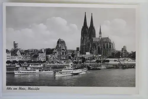 AK Köln am Rhein Rheinufer 1951 #PK198