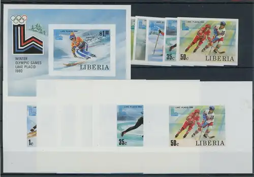 Liberia Einzelblöcke 1215-1217, Block 98 B postfrisch Olympia #JL344