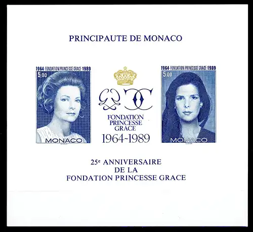 Monaco Block 46 U postfrisch ungezähnt Adel #GJ290