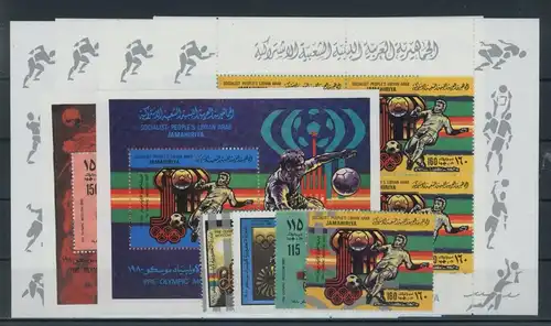Libyen Kleinbogen II 767-770 I, Block 42-43 A postfrisch Olympia #JL340