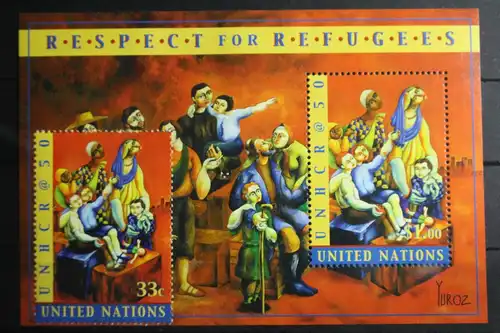 Vereinte Nationen New York 854, Block 20 mit 855 postfrisch #VZ796