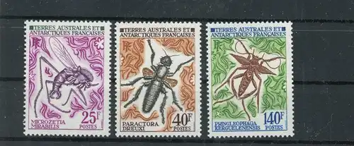 franz. Antarktisgebiete 71-73 postfrisch Insekten #JM532