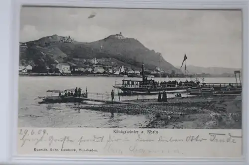 AK Königswinter am Rhein Ortsansicht 1904 #PK298