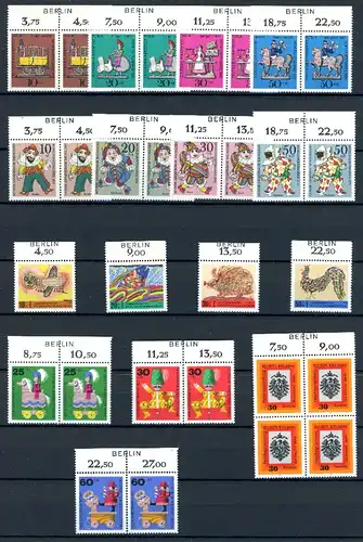 Berlin Lot Bogenrandzudrucke Berlin postfrisch #JE608