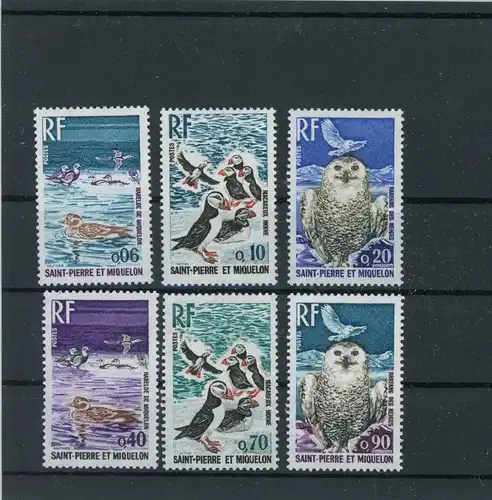St. Pierre und Miquelon 483-488 postfrisch Vögel #HK881