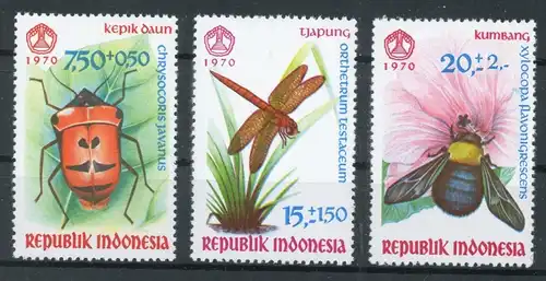 Indonesien 682-684 postfrisch Insekten #JM515