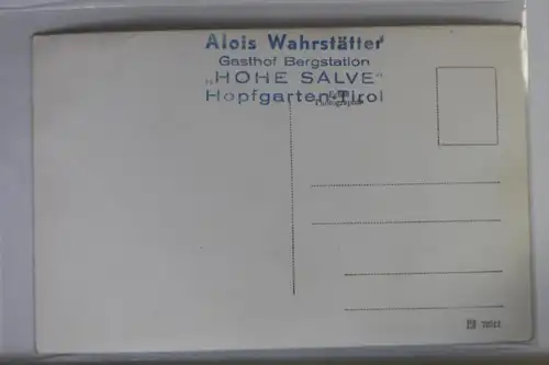 AK Berglift Hohe Salve Gasthof Bergstation Alois Wahrstätter #PK470