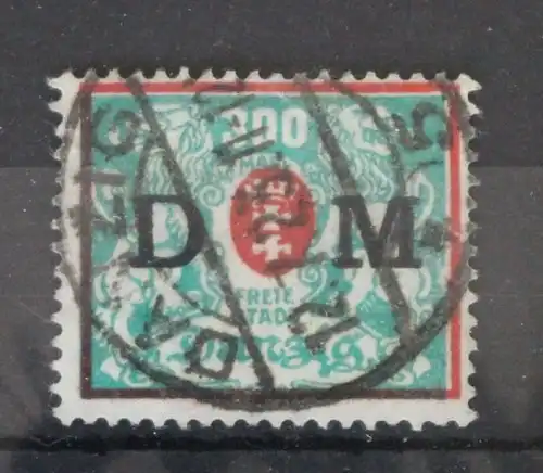 Danzig Dienstmarke 35Y gestempelt mit aktuellem Fotoattest Gruber BPP #VZ465