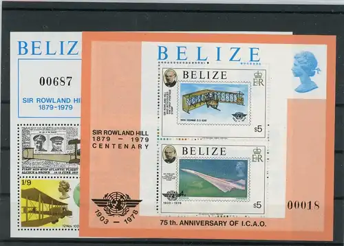 Belize Block 8-9 postfrisch Luftfahrt #HK911