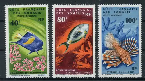 franz. Somaliküste 382-384 postfrisch Fische #HK871