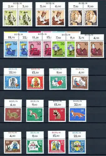 Berlin Lot Bogenrandzudrucke Berlin postfrisch #JE610