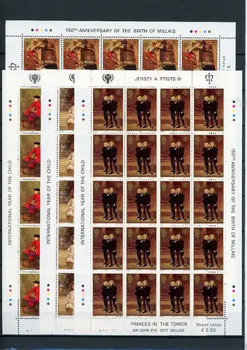 Jersey Kleinbogen 203-206 postfrisch Kinder #GG1517