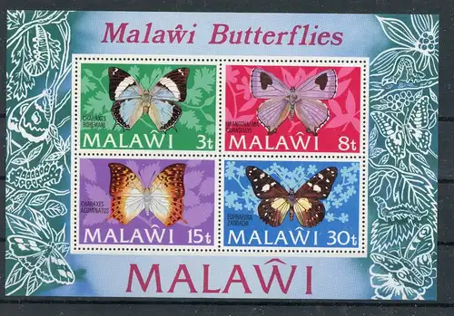 Malawi Block 30 postfrisch Schmetterlinge #HK914