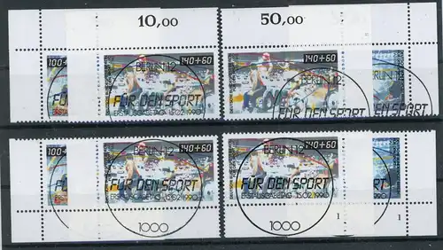 Berlin 864-65 alle 4 Ecken, Sport Ersttagssonderstempel #HK535