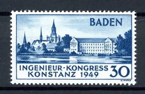 Fr. Zone Baden 46 I postfrisch #HK947