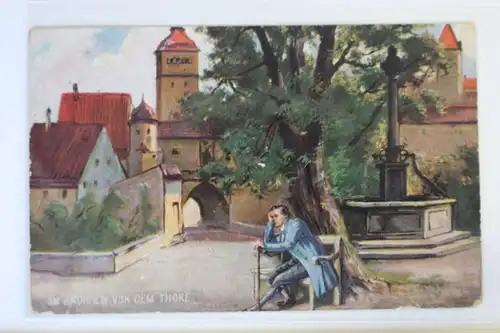 AK Deutschland Künstlerkarte - Am Brunnen vor dem Tore 1919 #PK599
