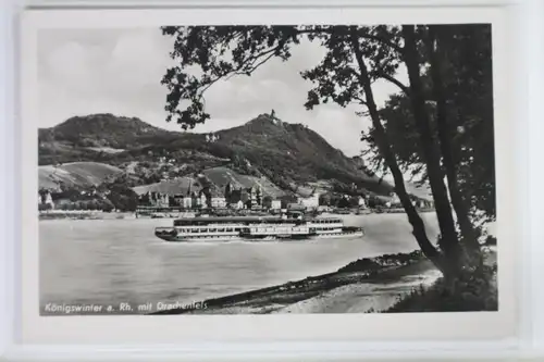 AK Königswinter m. Drachenfels an Bord Dampfer Kaiser Wilhelm #PK377