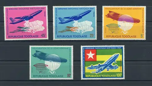 Togo 441-445 postfrisch Flugzeug #JM536