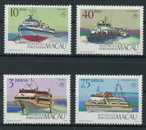 Macau 558-561 postfrisch Schiffe #HK910