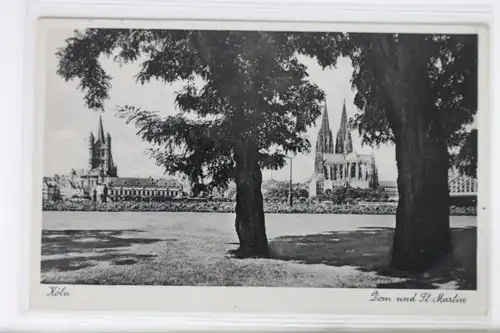 AK Köln am Rhein Dom und St. Martin Feldpost 1941 #PK420