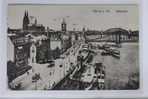 AK Köln am Rhein Rheinufer 1924 #PK430