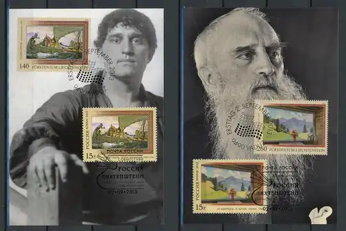 Liechtenstein 1690-1691 gestempelt + Parallelausgabe Russland #GG1498