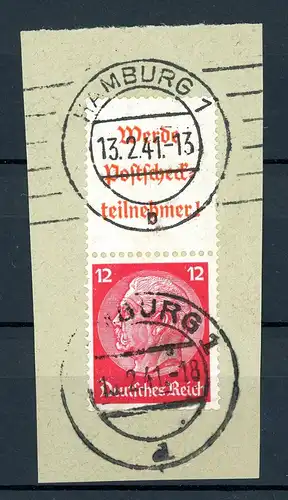 Deutsches Reich Zusammendruck S 203 Briefstück #JM028