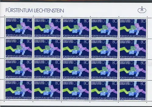 Liechtenstein Kleinbogen 729 postfrisch Europarat #JM560