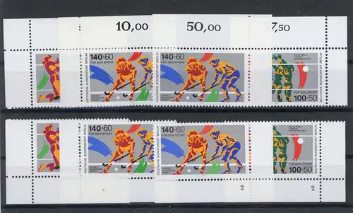 Berlin 836-37 postfrisch alle 4 Ecken, Form Nr. 2, Sport #HK546