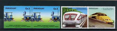 Paraguay 71-72, Paar 3870 postfrisch Eisenbahn #IY825