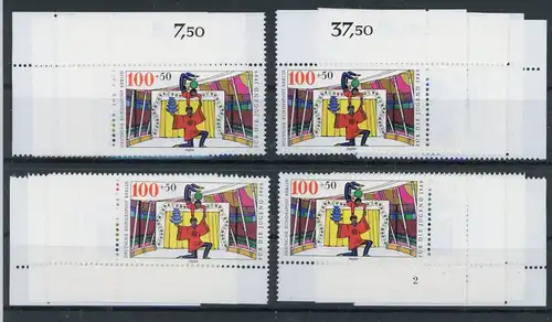 Berlin 838-41 postfrisch alle 4 Ecken, Form Nr. 2, Zirkus #HK548