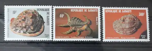 Dschibuti 262-264 postfrisch Meerestiere #WF004