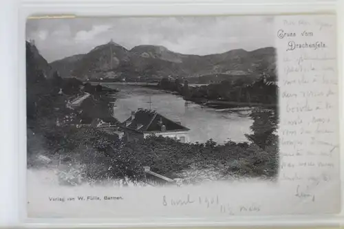 AK Königswinter am Rhein mit Drachenfels 1901 #PK543