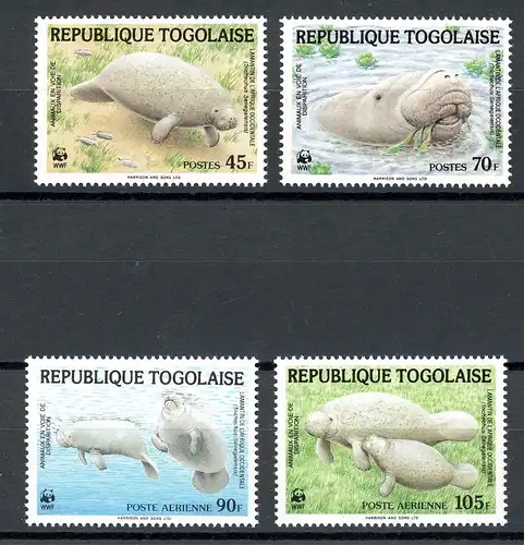 Togo 1763-1766 postfrisch Manati WWF, Seekühe #JM053