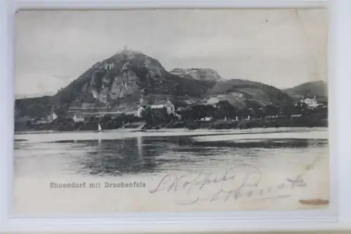 AK Rhöndorf mit Drachenfels 1904 #PK619