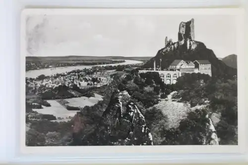 AK Königswinter Der Drachenfels 327 m mit Königswinter 1954 #PK525