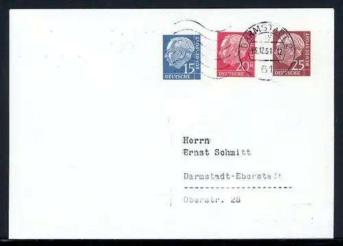 Bund 184-186 y gestempelt auf Brief #JM046