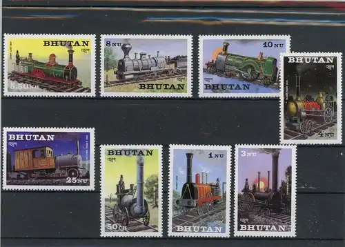 Bhutan 852-859 postfrisch Eisenbahn #IX242