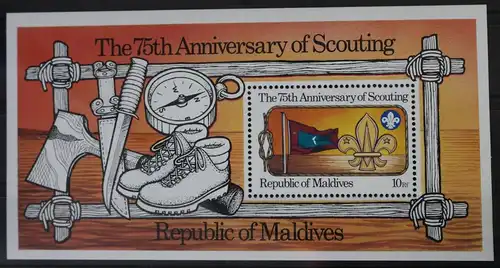 Malediven Block 83 mit 981 postfrisch #WI345