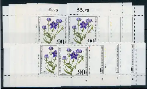 Berlin 629-32 postfrisch alle 4 Ecken, Form Nr. 2, Blumen #HK601