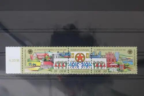 DDR 3168-3169 postfrisch Dreierstreifen #WF633