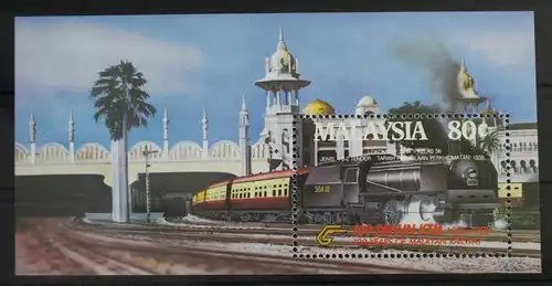 Malaysia Block 3 mit 307 postfrisch Eisenbahn #WF225