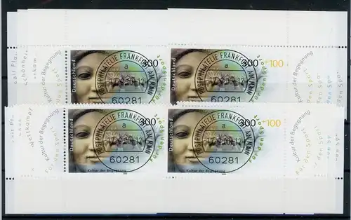 Bund 2094-2097 gestempelt Frankfurt, alle 4 Ecken #GK411