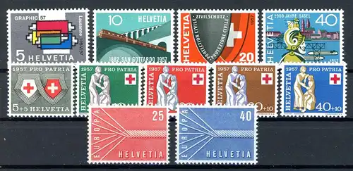 Schweiz Lot aus Jahrgang 1957 postfrisch #JM127