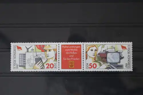DDR 3086-3087 postfrisch Dreierstreifen #WF472