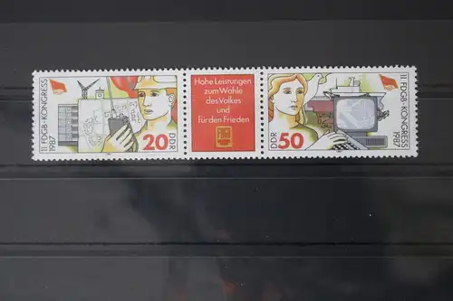 DDR 3086-3087 postfrisch Dreierstreifen #WF471