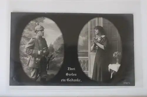 AK Deutschland Zwei Seelen ein Gedanke. Feldpost 1915 #PK766